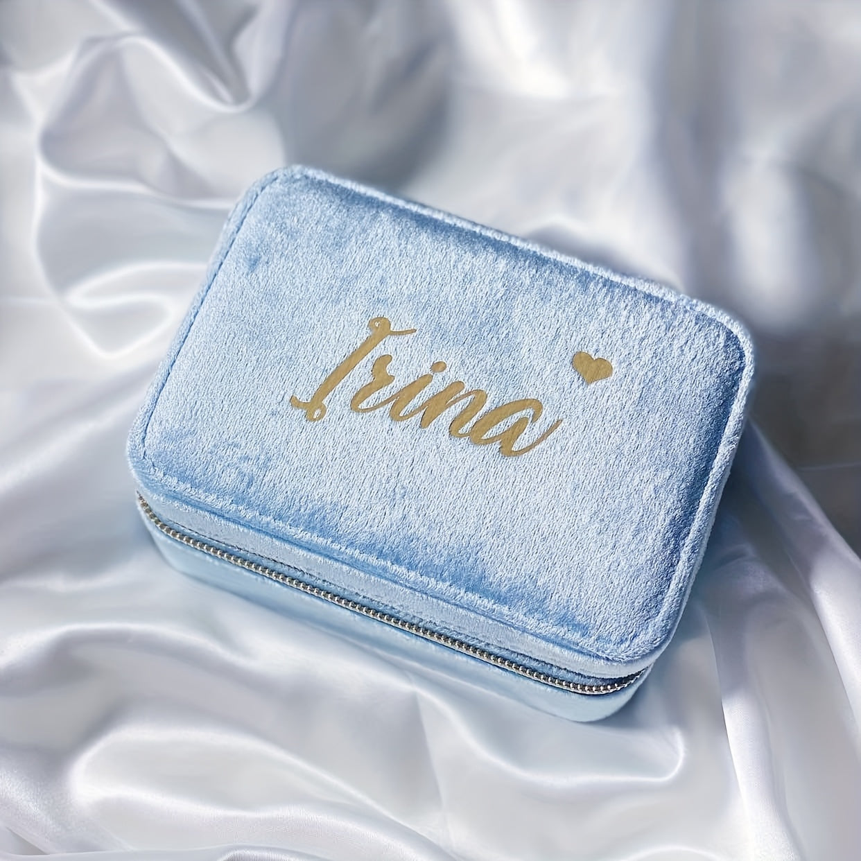 Personalized Velvet Jewelry Organizer Display Travel Custom Portable Jewellery Storage Case Ring Boxes with Logo gift, Jewelry Boxes