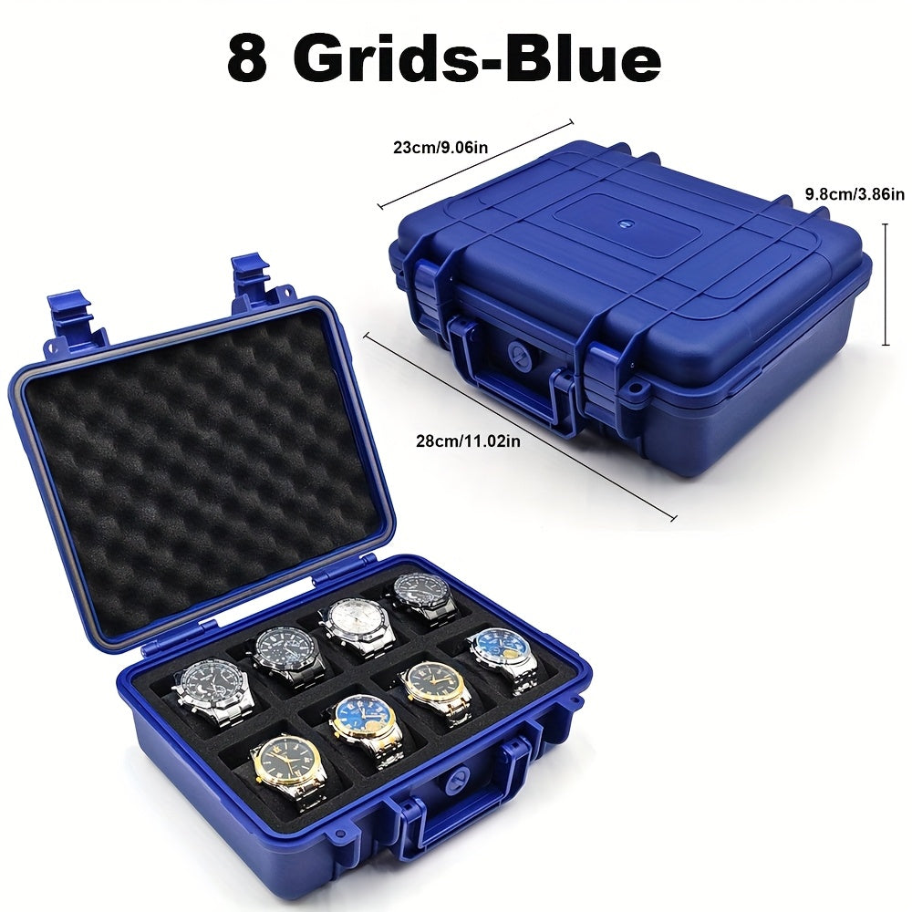 Premium Watch and Jewelry Storage Case, Protective Box, Multifunctional Wristwatch Jewelry Organizer Suitcase, Durable Hard Shell Design, Shockproof and Dustproof, Suitable for Store Display, Home Storage, Business Travel