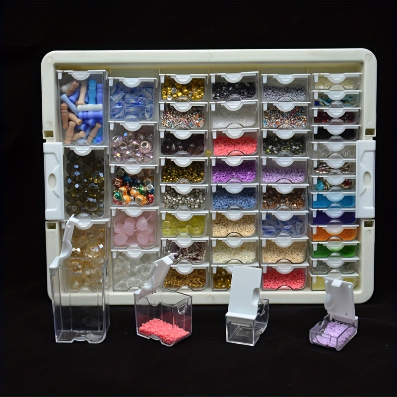 DIY 18pcs & 30pcs Transparent Plastic Storage Box Set - Ultra-High Visibility, Stackable, Space-Saving Solution for Hair Accessories, Jewelry, DIY Beads, Hardware & Craft Supplies - Multifunctional, Lightweight Organizer Box for Organization, Storage and