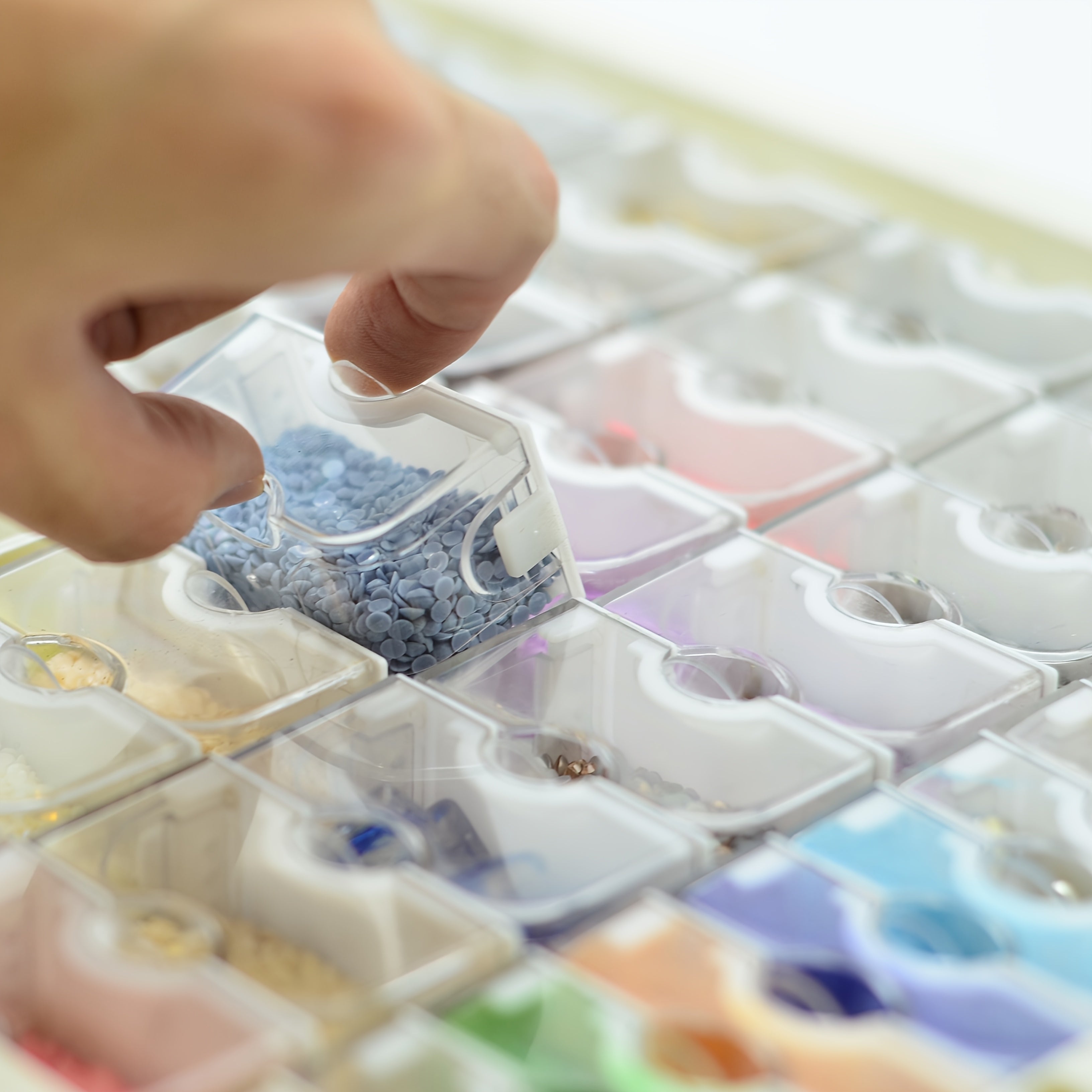 DIY 18pcs & 30pcs Transparent Plastic Storage Box Set - Ultra-High Visibility, Stackable, Space-Saving Solution for Hair Accessories, Jewelry, DIY Beads, Hardware & Craft Supplies - Multifunctional, Lightweight Organizer Box for Organization, Storage and