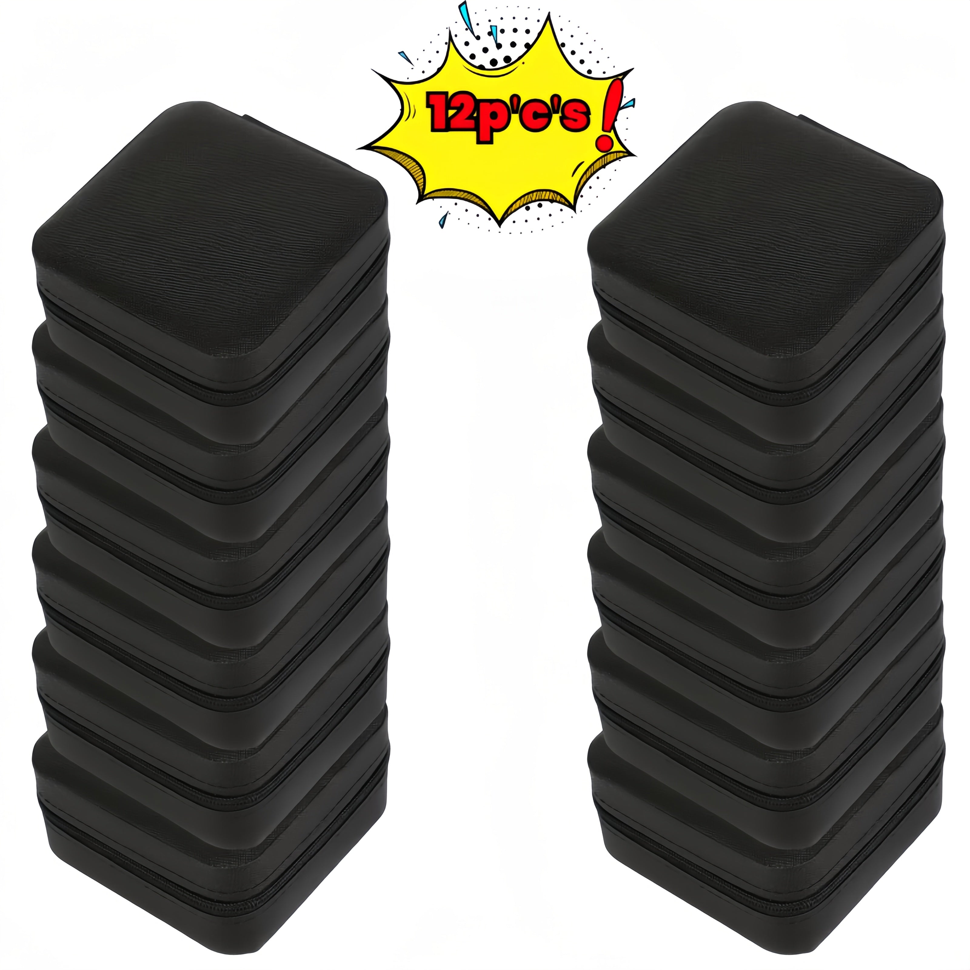 6/12pcs black and white combination Small Jewelry Box, Travel Portable Jewelry Case for Ring, Pendant, Earring, Necklace, Bracelet Organizer Storage Holder Boxes, Gifts Box for and Women -Jewelry Making Display & Packaging Supplies, Jewelry Boxes