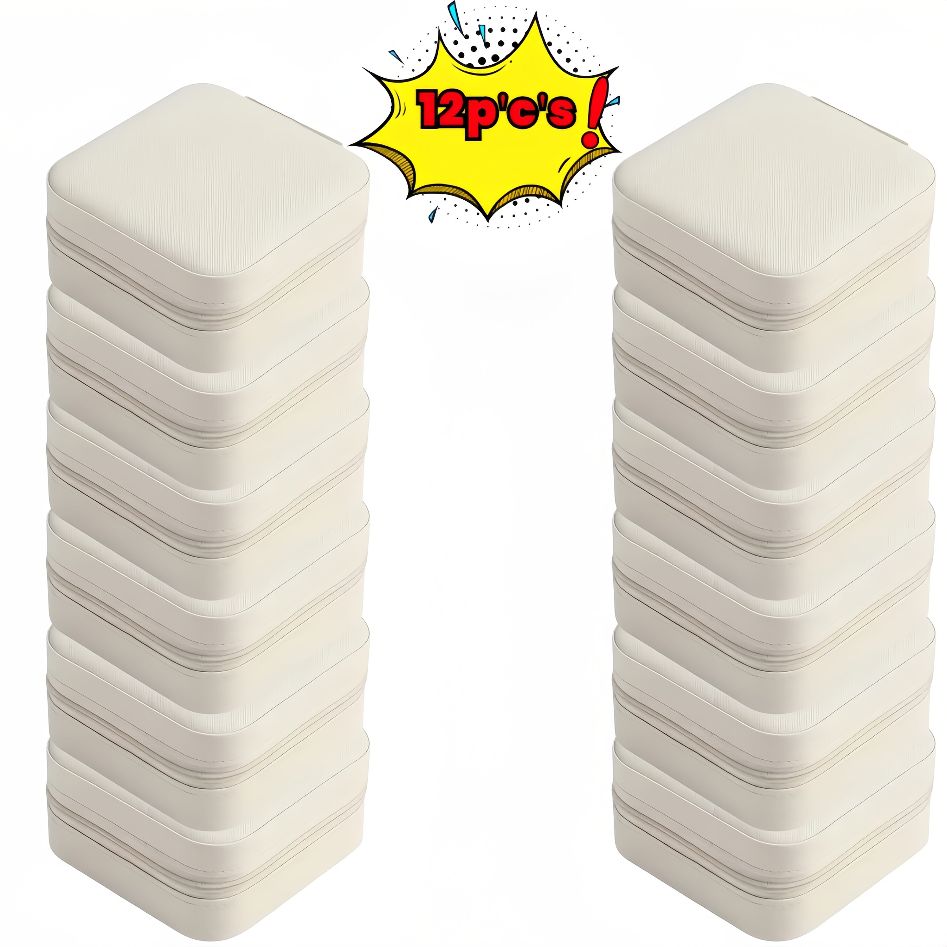 6/12pcs black and white combination Small Jewelry Box, Travel Portable Jewelry Case for Ring, Pendant, Earring, Necklace, Bracelet Organizer Storage Holder Boxes, Gifts Box for and Women -Jewelry Making Display & Packaging Supplies, Jewelry Boxes