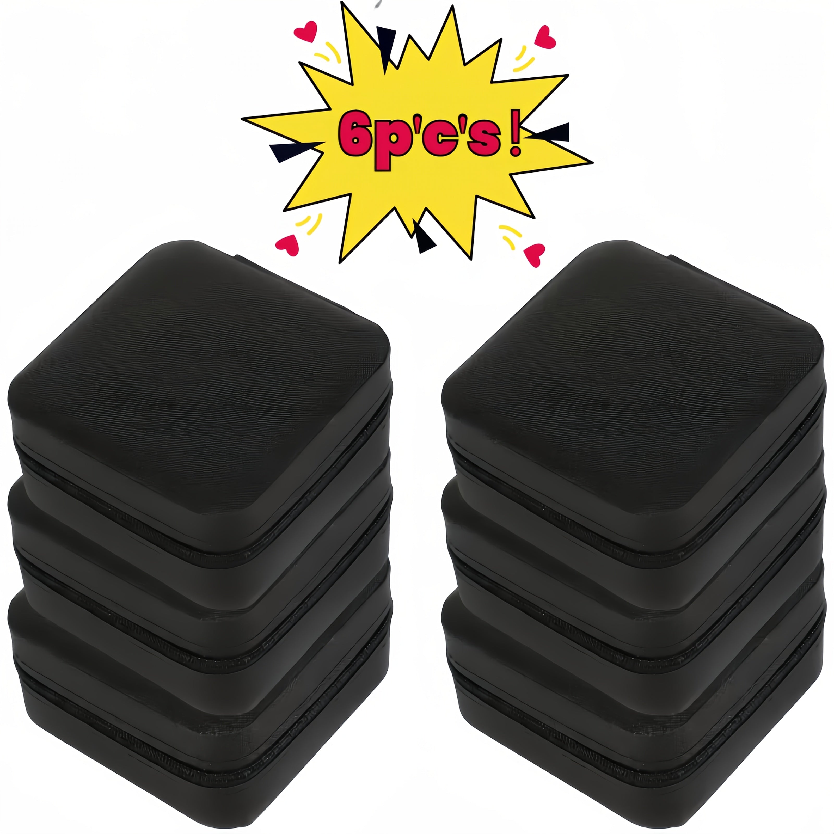 6/12pcs black and white combination Small Jewelry Box, Travel Portable Jewelry Case for Ring, Pendant, Earring, Necklace, Bracelet Organizer Storage Holder Boxes, Gifts Box for and Women -Jewelry Making Display & Packaging Supplies, Jewelry Boxes