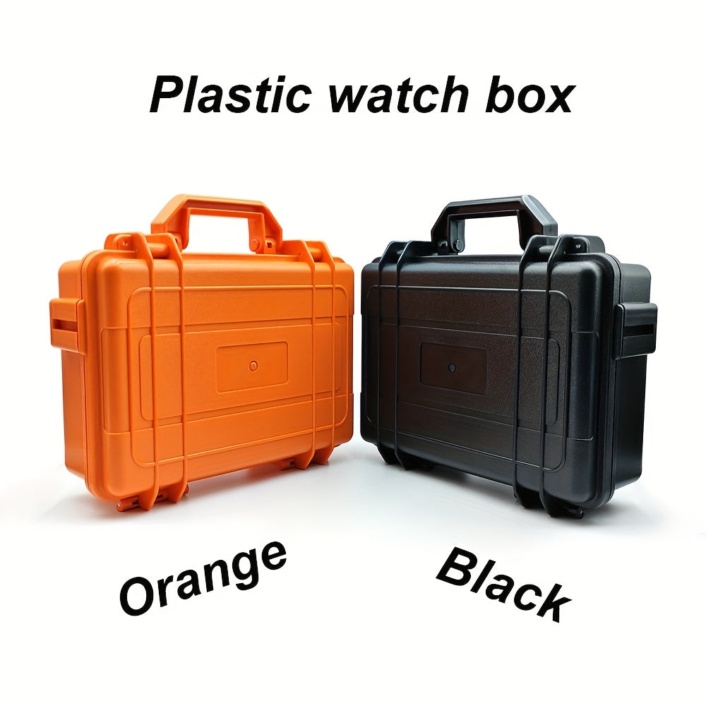 1pc Watch And Jewelry Storage Box, Portable Case, Made of High-Quality PP/ABS Material, Protective Case, Waterproof And Dustproof, Pressure-Resistant And Drop-Resistant, Designed with 4/12/20 Slots, Essential for Organizing Watches And Jewelry, Suitable