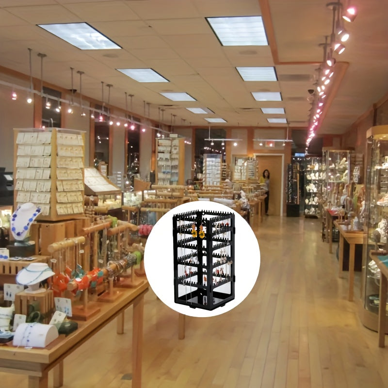 360 ° Rotating Jewelry Storage Stand - Multi functional Earrings, Necklaces, and Accessories Display Stand - Buckled Portable Storage Solution, Available for 15 Festivals.