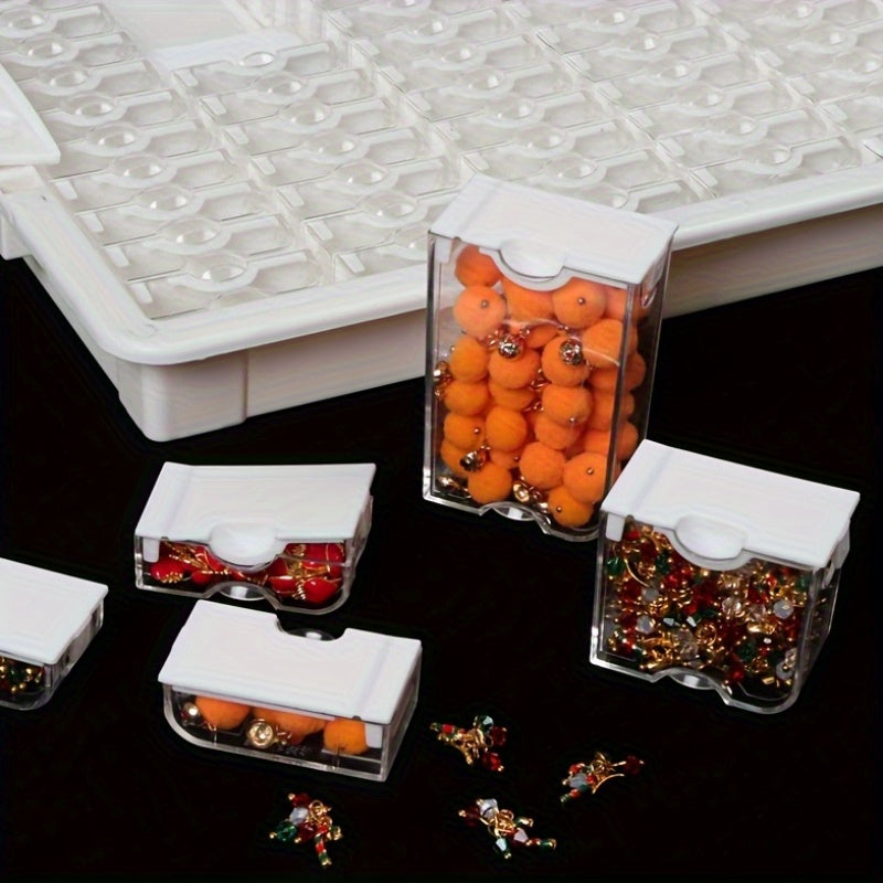 DIY 18pcs & 30pcs Transparent Plastic Storage Box Set - Ultra-High Visibility, Stackable, Space-Saving Solution for Hair Accessories, Jewelry, DIY Beads, Hardware & Craft Supplies - Multifunctional, Lightweight Organizer Box for Organization, Storage and