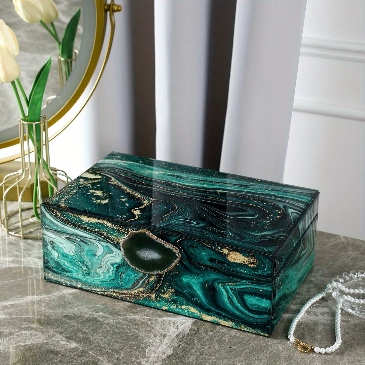 Accessories jewelry box, storage box, jewelry case, cosmetic box, tool box, glass box, high-end box, fashionable accessories, household items, household box, Jewelry Boxes