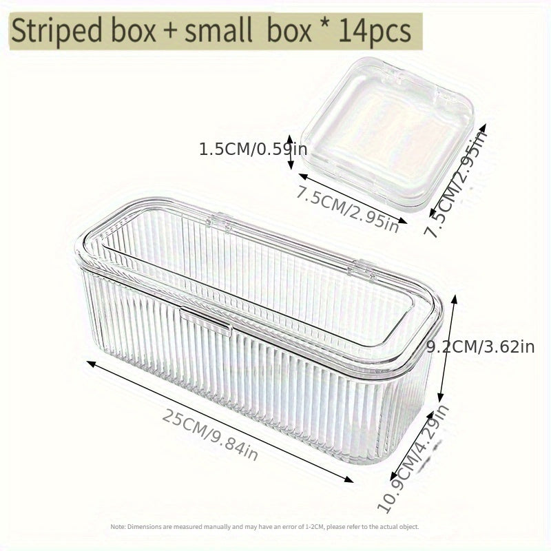 Bead Storage Box Set, Portable Jewelry Organizer, Perfect for Bracelets, Necklaces, with Dust-Proof Lid, Ideal for Storing Bangles& Jewelry