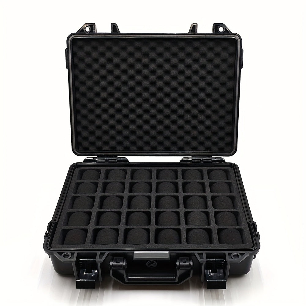 1pc Premium Watch Jewelry Storage Box, Protective Case, Portable ABS/PP Material Watch And Jewelry Storage Box, Suitcase, Pressure-Resistant And Drop-Proof, Waterproof And Dustproof. Large Capacity with Designs for Up to 12/20/30 Slots. Available in Blue,