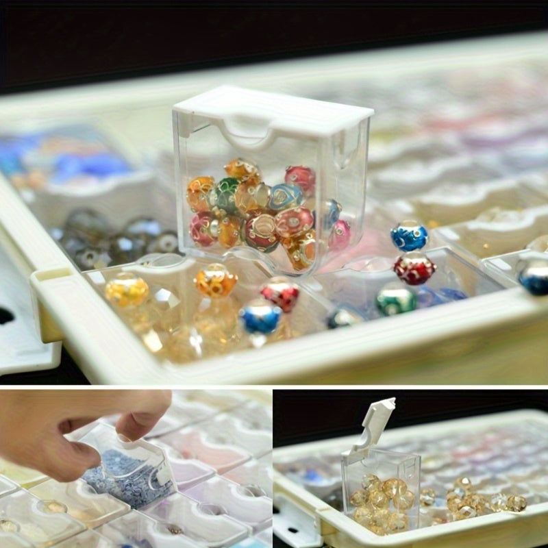DIY 18pcs & 30pcs Transparent Plastic Storage Box Set - Ultra-High Visibility, Stackable, Space-Saving Solution for Hair Accessories, Jewelry, DIY Beads, Hardware & Craft Supplies - Multifunctional, Lightweight Organizer Box for Organization, Storage and