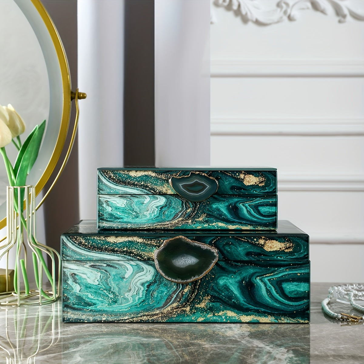 Accessories jewelry box, storage box, jewelry case, cosmetic box, tool box, glass box, high-end box, fashionable accessories, household items, household box, Jewelry Boxes