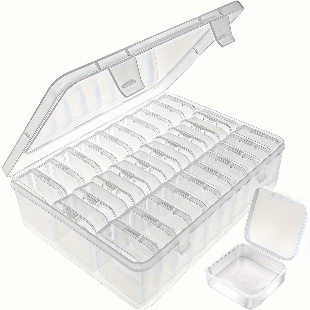 Transparent Plastic Storage Box - Suitable for Beads, Jewelry and Crafts - Durable Organizing Solution, Perfect Gift for Yourself, Jewelry Box, String Storage Box, Transparent Plastic Small Square Box for Storage, 37 Festive Gifts for Family, Best